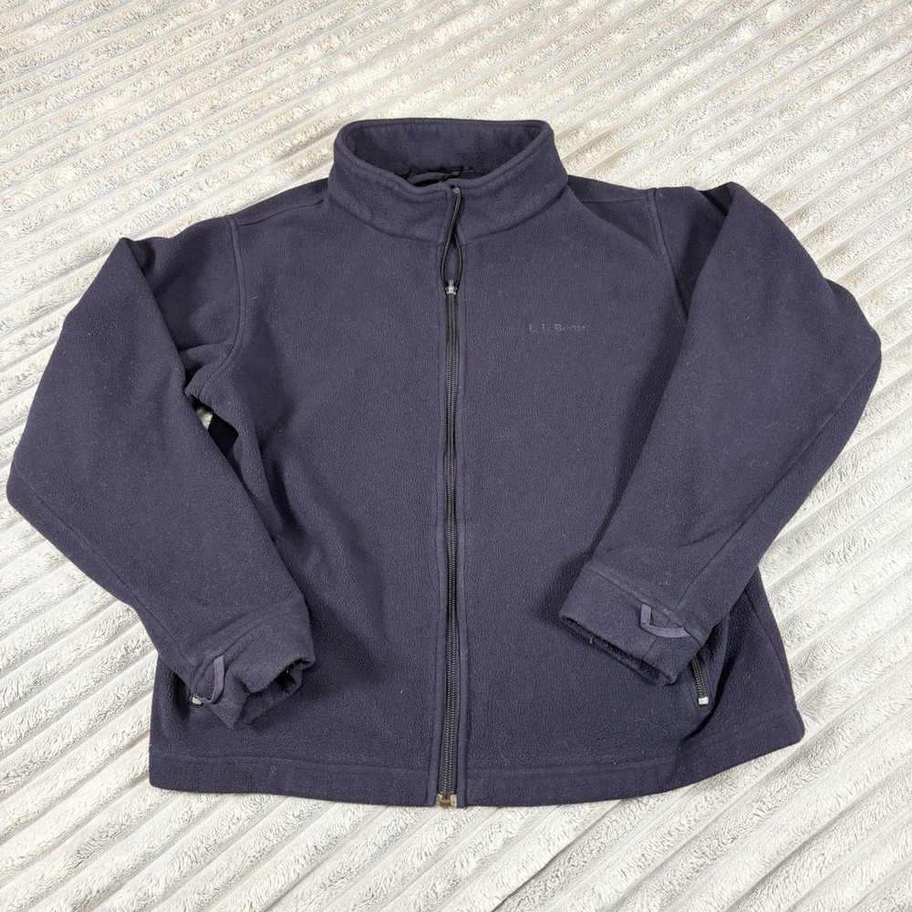 L.L. Bean‎ Kids Full Zip Fleece Blue Long Sleeve Size Large 14-16